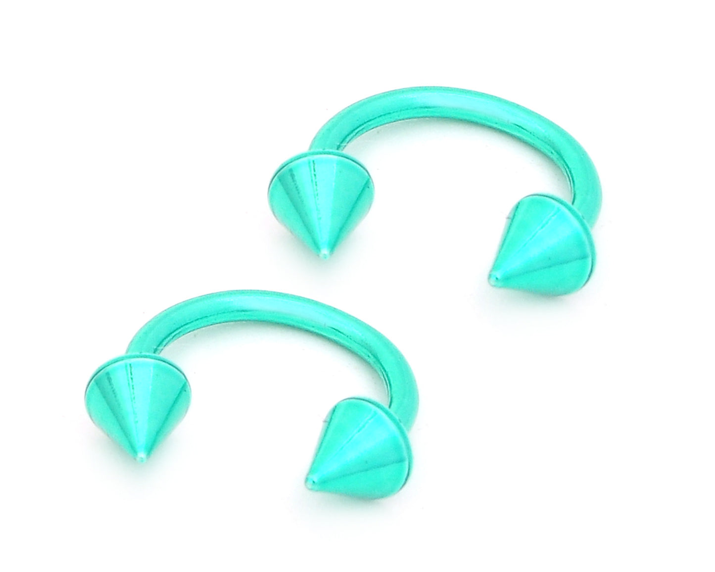 1 Powder Coated Stainless Taper Open Hoop Earrings Body Piercing Jewelry