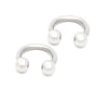 1 Horseshoe Stainless Curved Circular Barbell Ball Earrings Body Piercing Jewelry