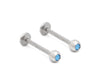 1 Stainless Crystal Stud Earrings Body Piercing Jewelry