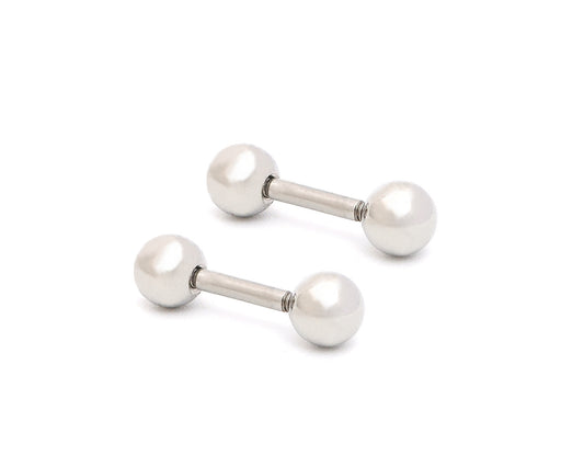 1 Stainless Steel Ball Barbell Ear Piercing Studs Earrings Body Piercing Jewelry