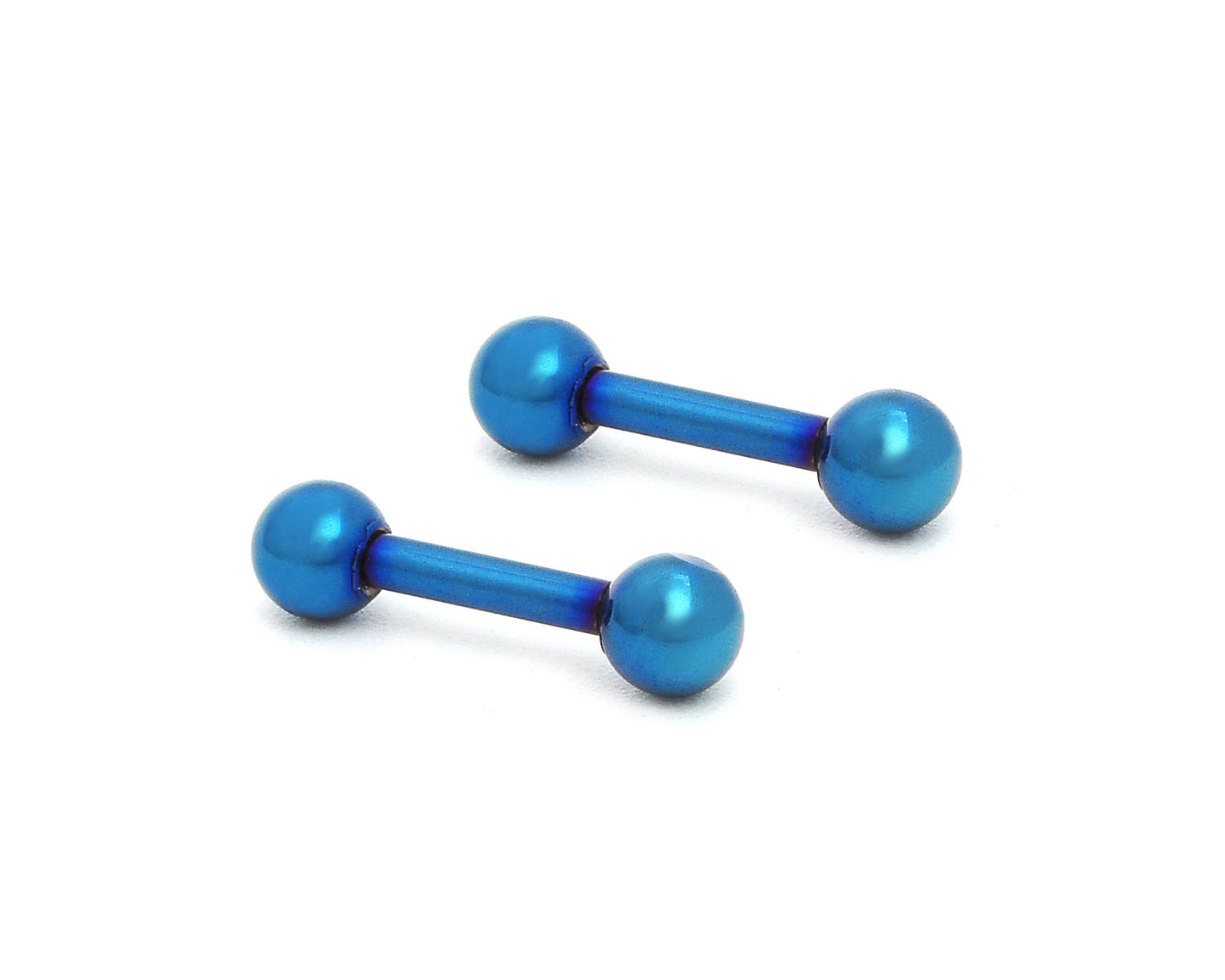 1 Dark Blue Stainless Steel Ball Barbell Ear Piercing Studs Earrings Body Piercing Jewelry