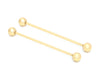 1 Yellow Stainless Steel Internally Threaded Industrial Barbell Ear Piercing Body Piercing Jewelry