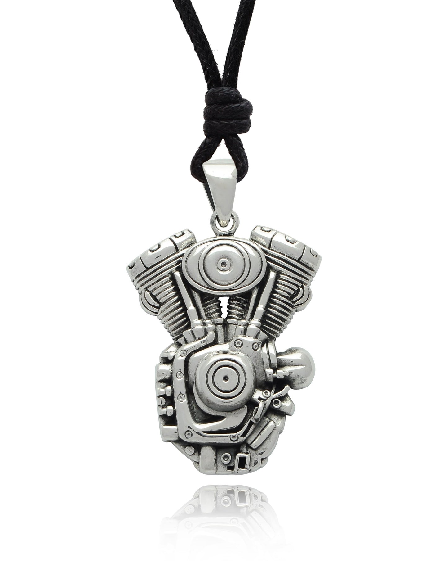 Motorcycle Engine Biker Silver Pewter Gold Brass Charm Necklace Pendant Jewelry