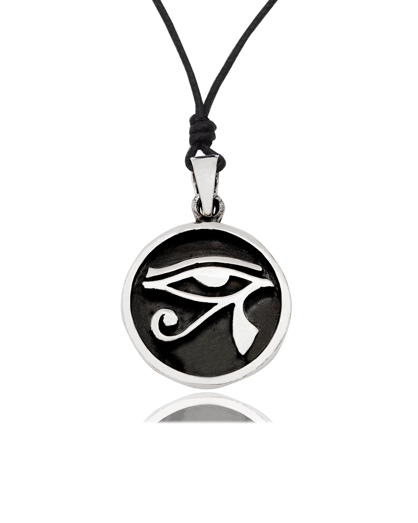 Eye of Ra - Ancient Egypt Handmade Silver Brass Pewter Necklace Pendant Jewelry