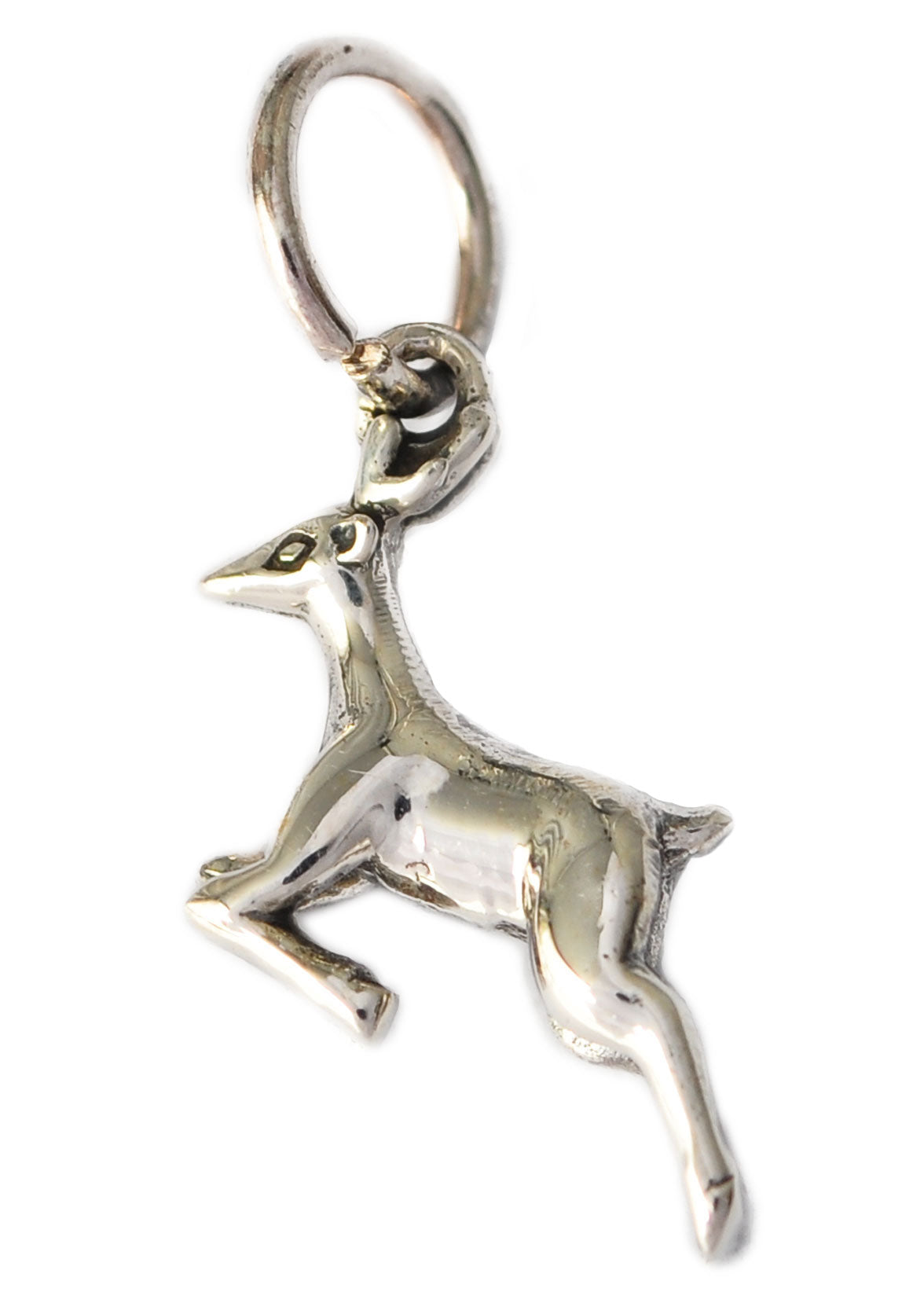 Deer 92.5 Sterling Silver Brass Gold Charm Necklace Pendant Jewelry