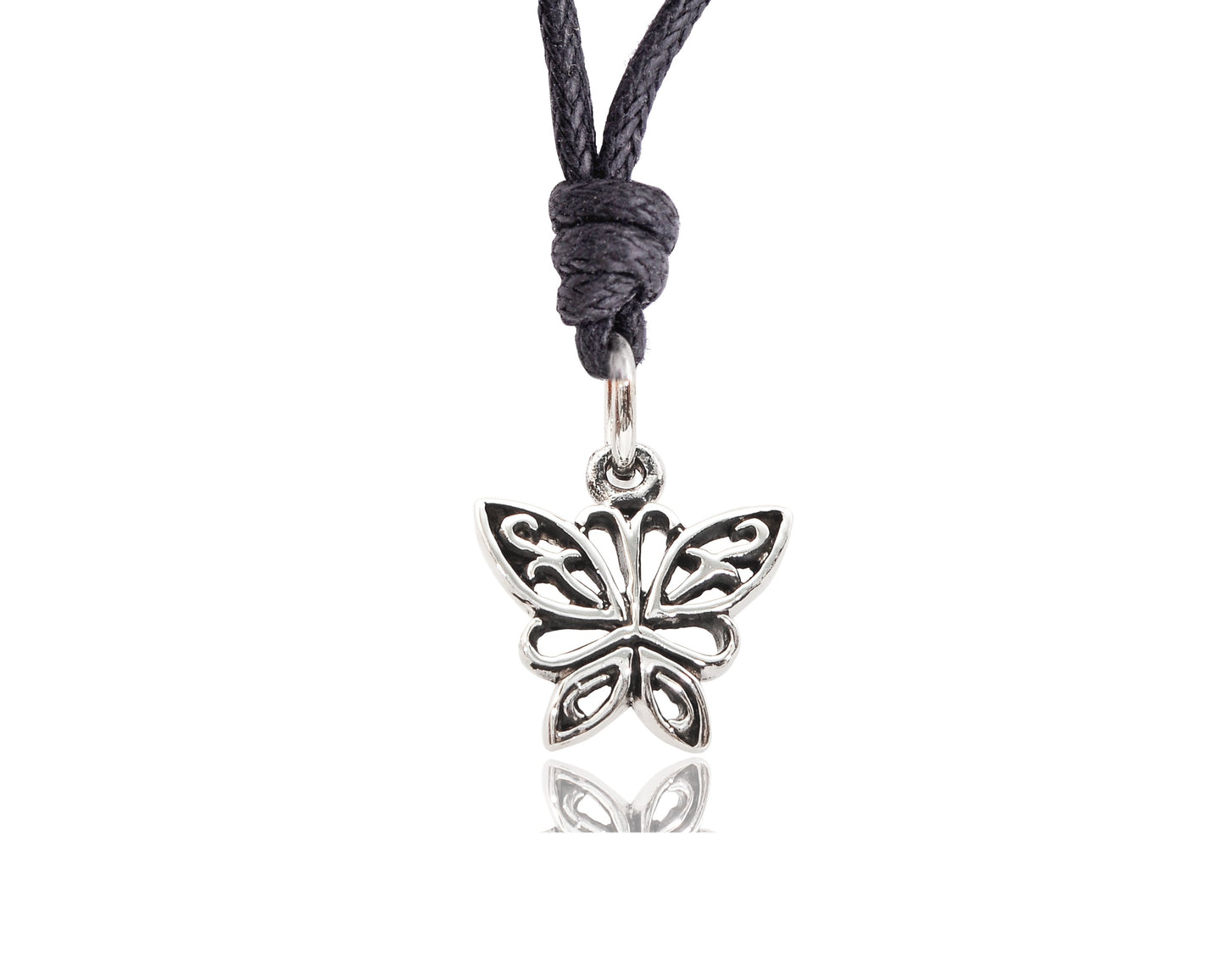 Elegant Butterfly Sterling Silver Pewter Gold Charm Necklace Pendant Jewelry
