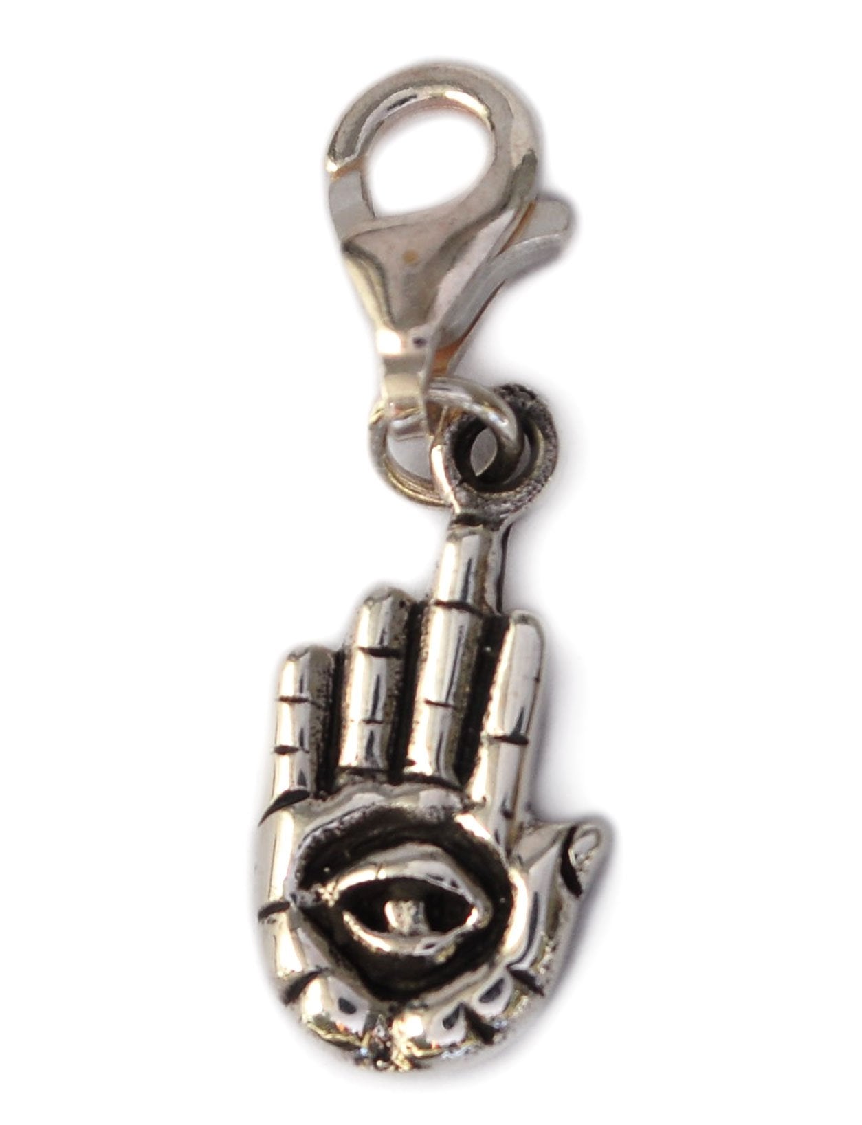 Hamsa Jewish Hand Silver Pewter Necklace Pendant Jewelry