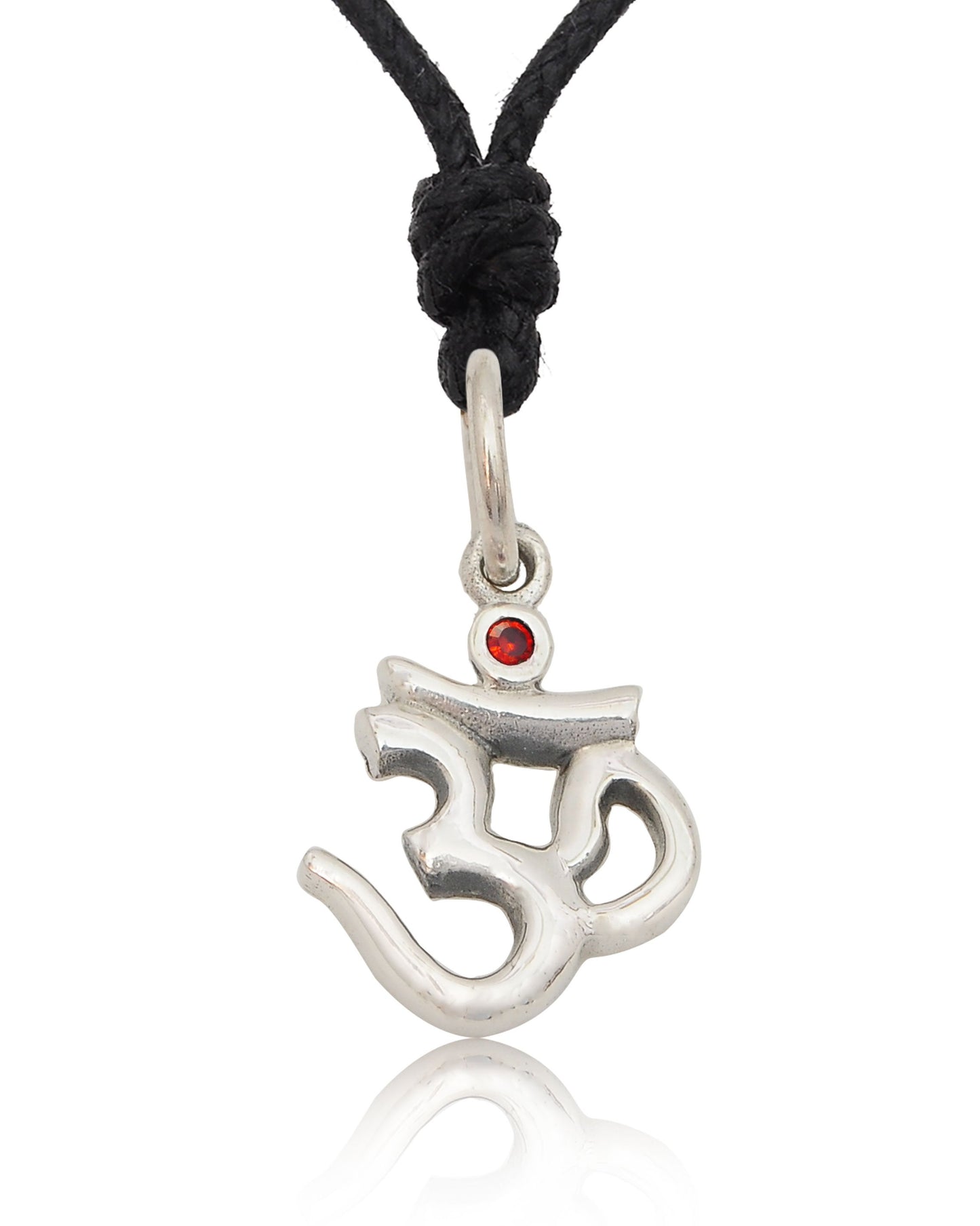 Hindu Aum Om Ohm 92.5 Sterling Silver Pewter Brass Charm Necklace Pendant Jewelry
