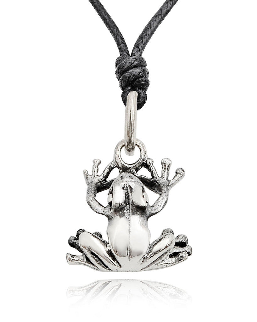 Frog Toad Prince 92.5 Sterling Silver Gold Brass Charm Necklace Pendant Jewelry