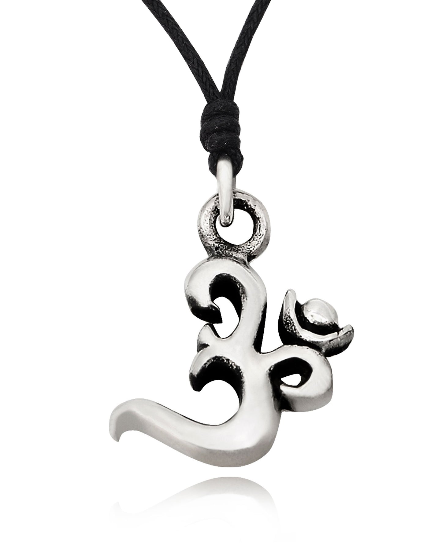 Handmade Om Ohm 92.5 Sterling Silver Pewter Brass Charm Necklace Pendant Jewelry