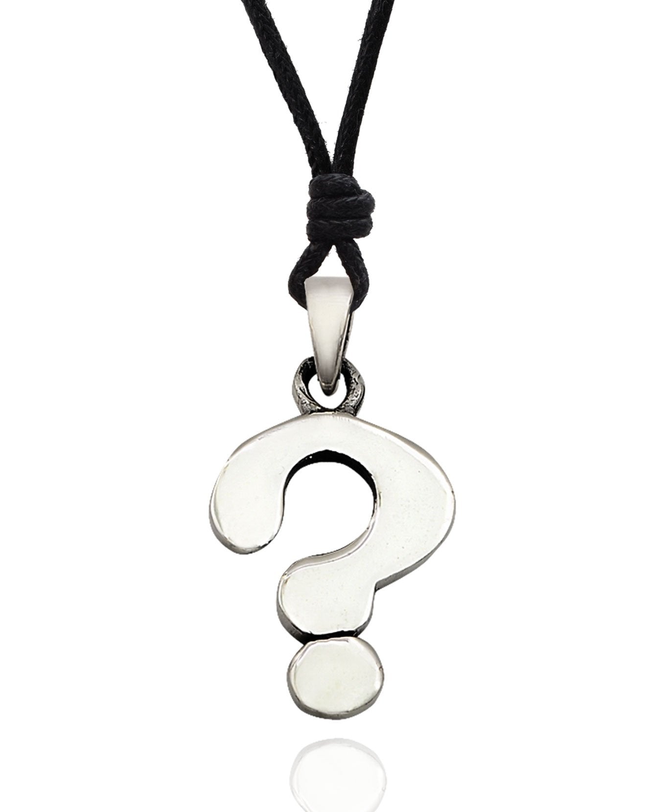 Question Mark 92.5 Sterling Silver Charm Necklace Pendant Jewelry