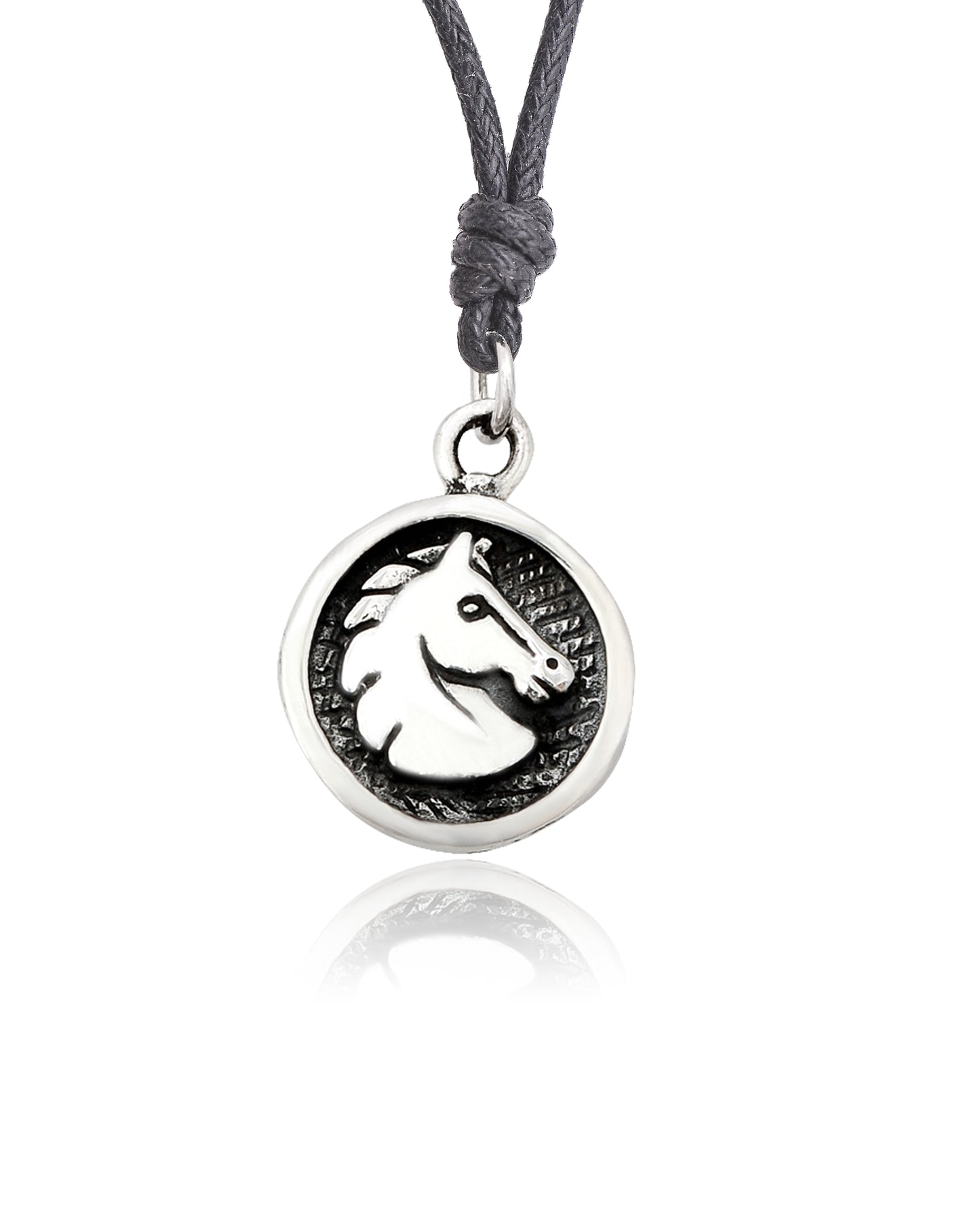 New Horse Stallion 92.5 Sterling Silver Brass Charm Necklace Pendant Jewelry