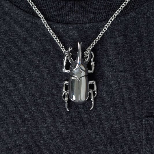 Hercules Maybug 925 Sterling Silver Gold Brass Charm Necklace Pendant Jewelry