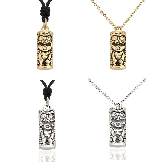 Hawaiian God 92.5 Sterling Silver Gold Brass Necklace Pendant Jewelry