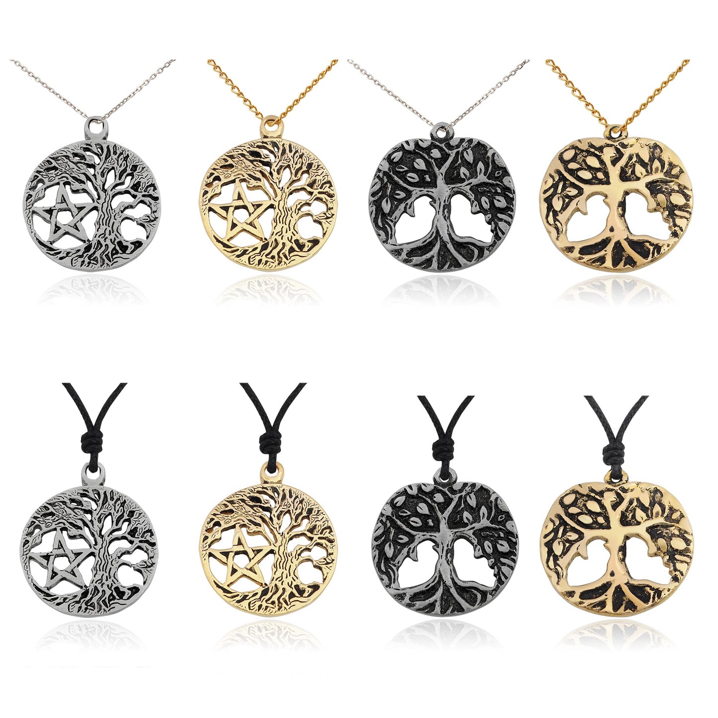 Tree of Life Silver Pewter Gold Brass Charm Necklace Pendant Jewelry