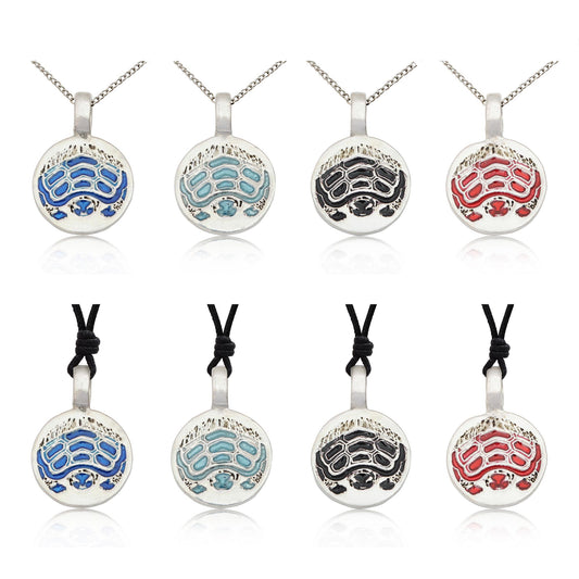 Color Turtle Silver Pewter Charm Necklace Pendant Jewelry