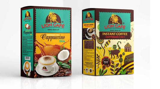 Lion Cafe Instant Coffee Vietnamese Drinks 3in1 and Coconut Cappuccino Vietnam 20 Pac