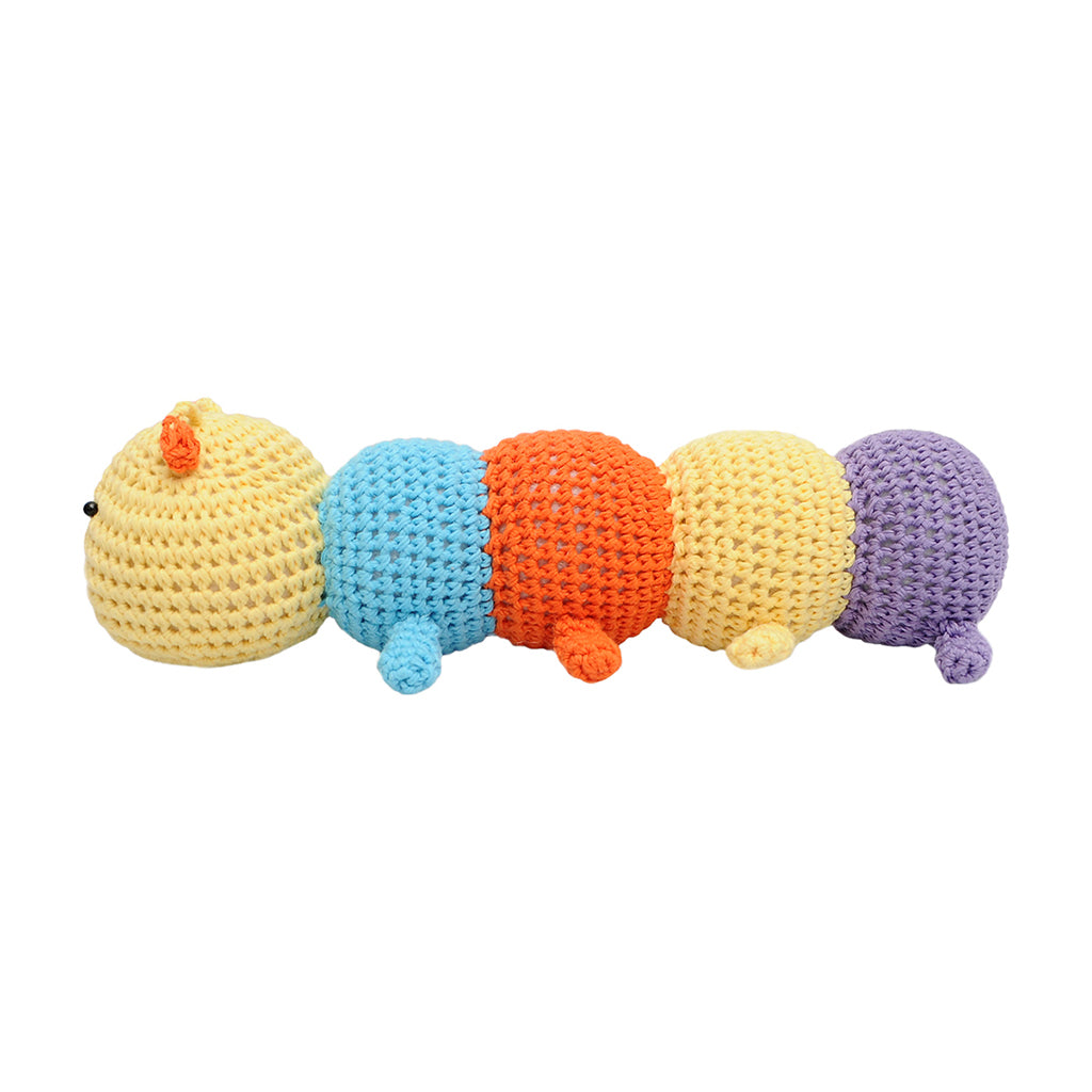 Multicolor Worm Handmade Amigurumi Stuffed Toy Knit Crochet Doll VAC