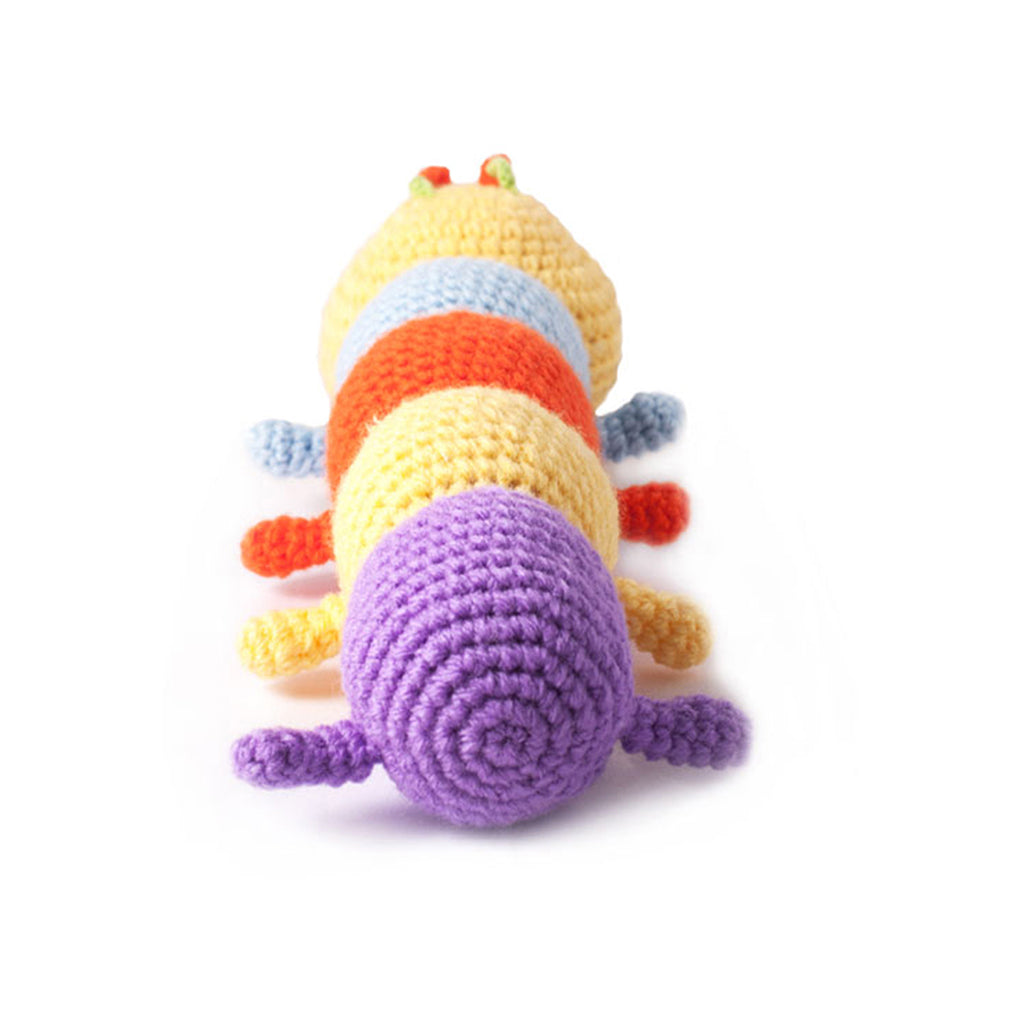 Multicolor Worm Handmade Amigurumi Stuffed Toy Knit Crochet Doll VAC