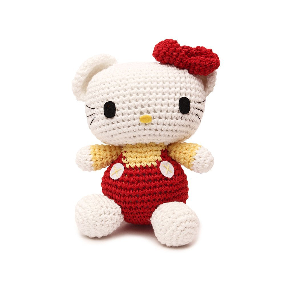 Pink Cute Kitty Handmade Amigurumi Stuffed Toy Knit Crochet Doll VAC