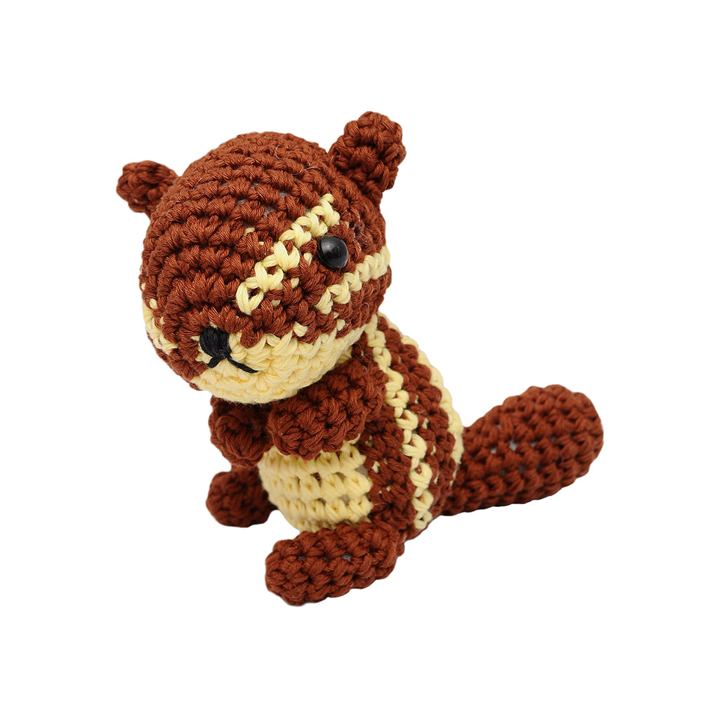 Brown Squirrel Handmade Amigurumi Stuffed Toy Knit Crochet Doll VAC