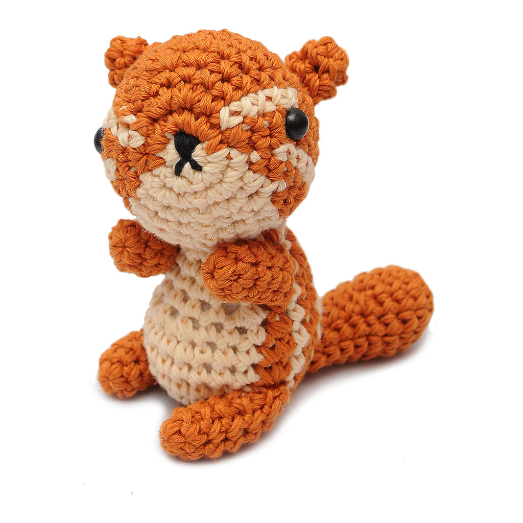 Brown Squirrel Handmade Amigurumi Stuffed Toy Knit Crochet Doll VAC