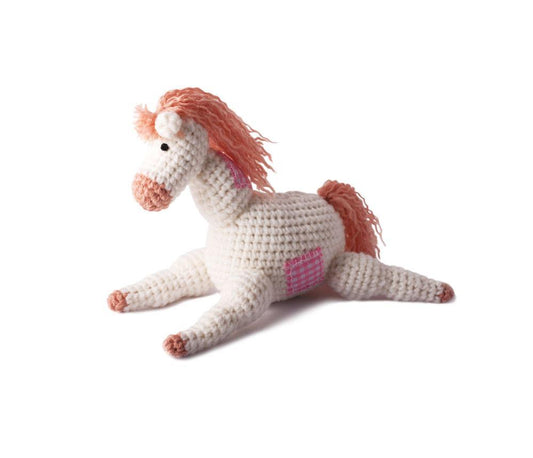 White Horse Handmade Amigurumi Stuffed Toy Knit Crochet Doll VAC