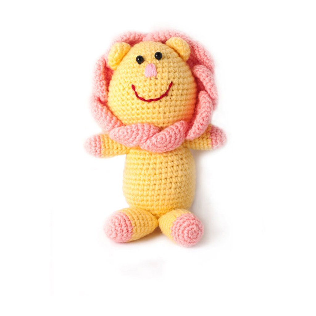 Yellow Lion Handmade Amigurumi Stuffed Toy Knit Crochet Doll VAC