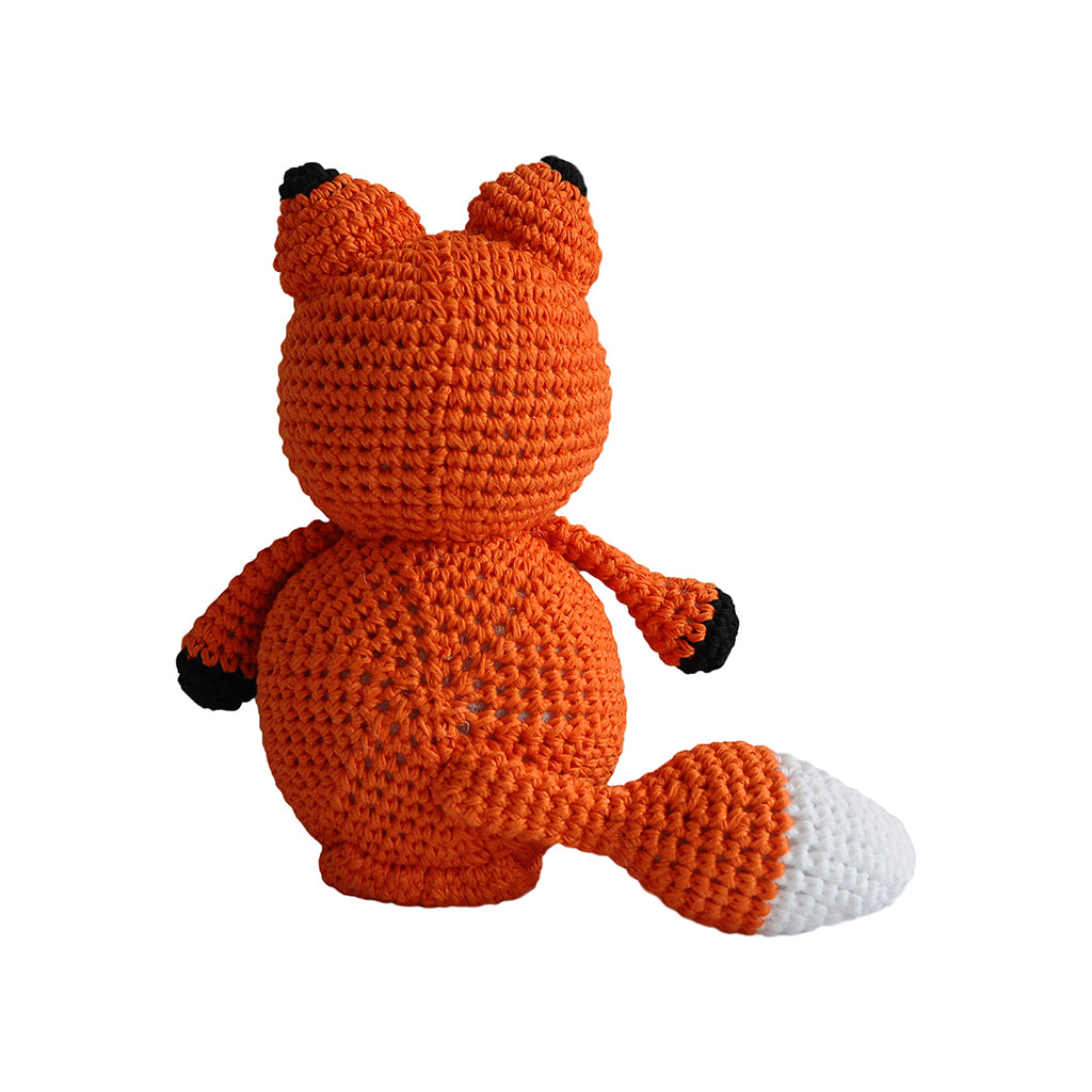 Orange Adorable Mister Fox Handmade Amigurumi Stuffed Toy Knit Crochet Doll VAC