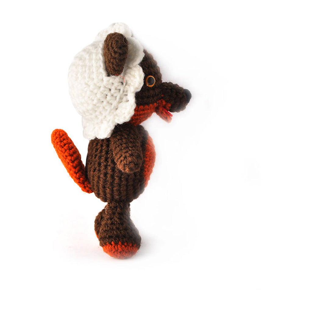 Brown Wolf Handmade Amigurumi Stuffed Toy Knit Crochet Doll VAC