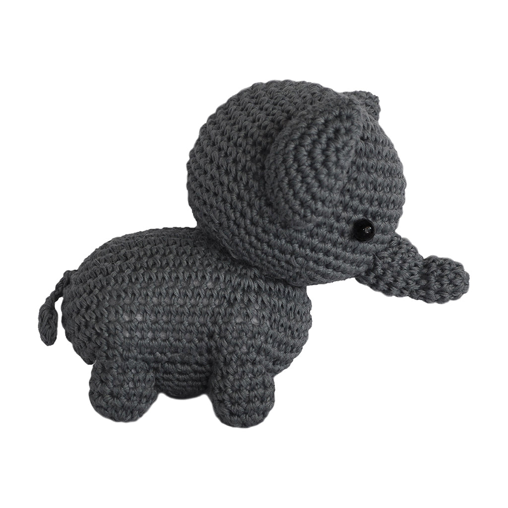 Dark Gray Elephants Handmade Amigurumi Stuffed Toy Knit Crochet Doll VAC