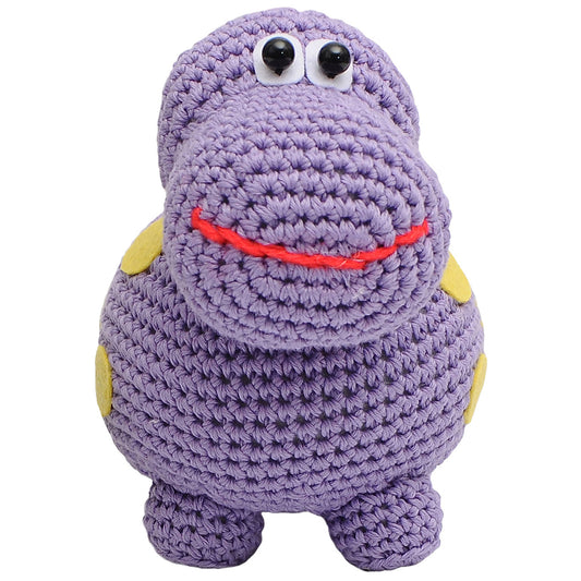 Set of Purple & Green Dinosaurs Handmade Amigurumi Stuffed Toy Knit Crochet Doll VAC