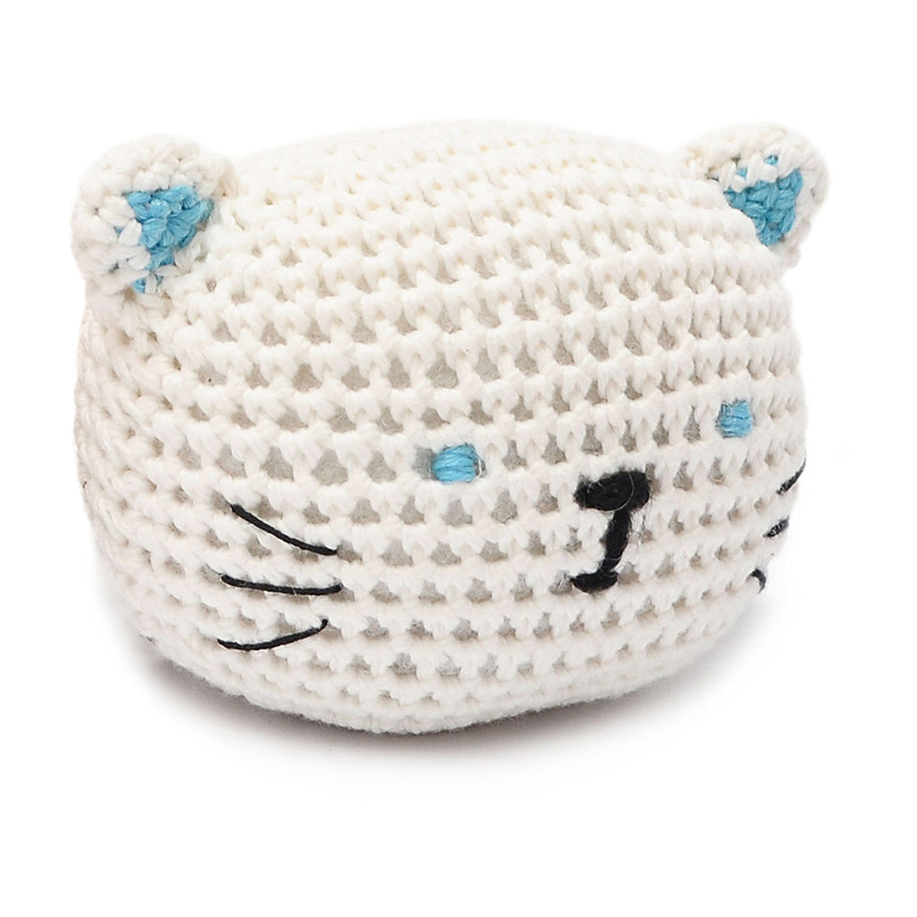 Set of Brown & White Bear, Cat Handmade Amigurumi Stuffed Toy Knit Crochet Doll VAC