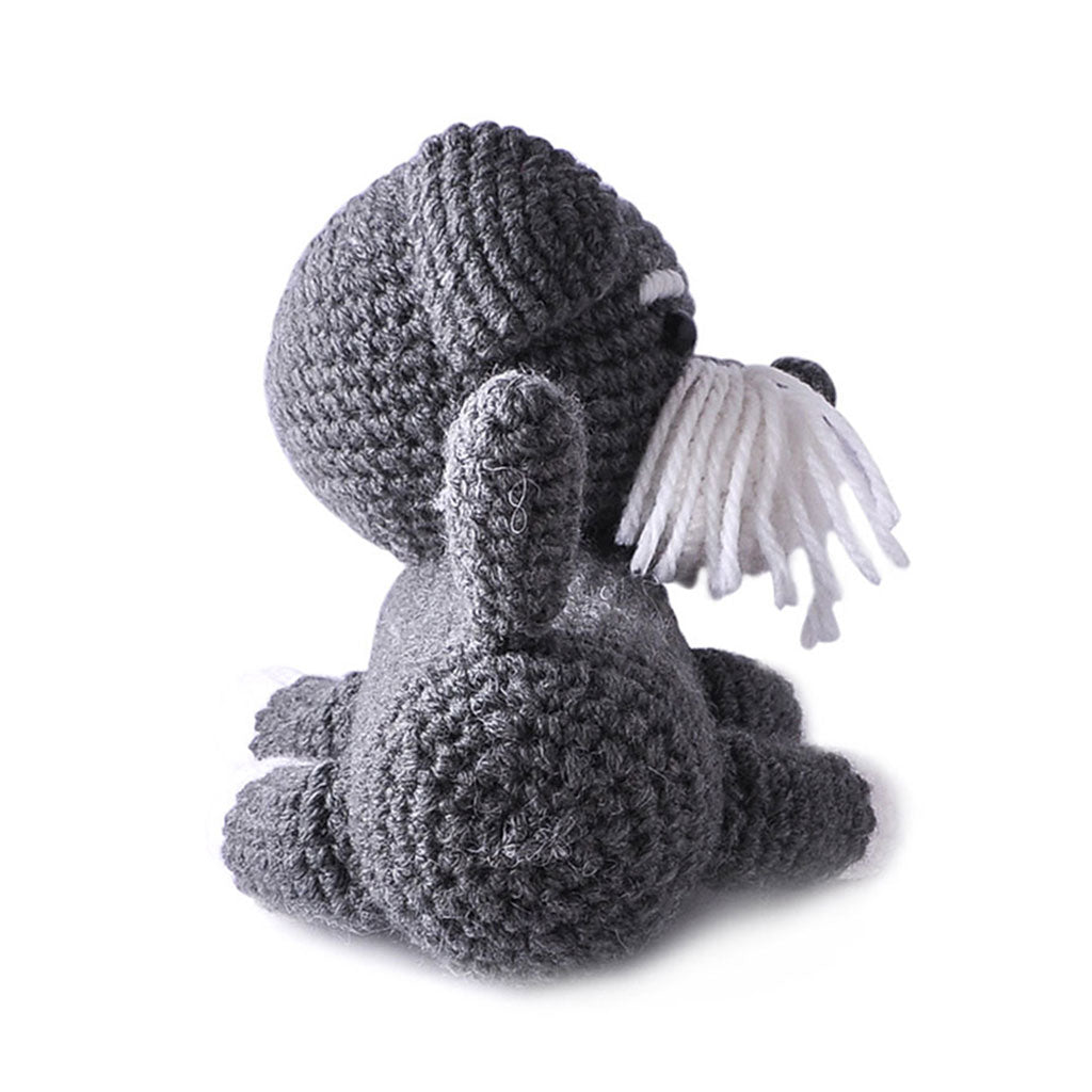 Dark Gray Dogs Handmade Amigurumi Stuffed Toy Knit Crochet Doll VAC