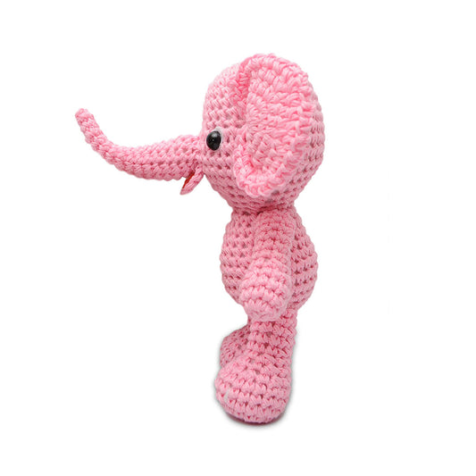 Blue;Pink Elephant Handmade Amigurumi Stuffed Toy Knit Crochet Doll VAC