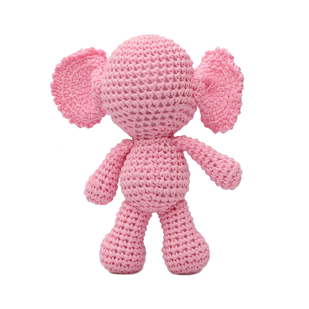 Blue;Pink Elephant Handmade Amigurumi Stuffed Toy Knit Crochet Doll VAC