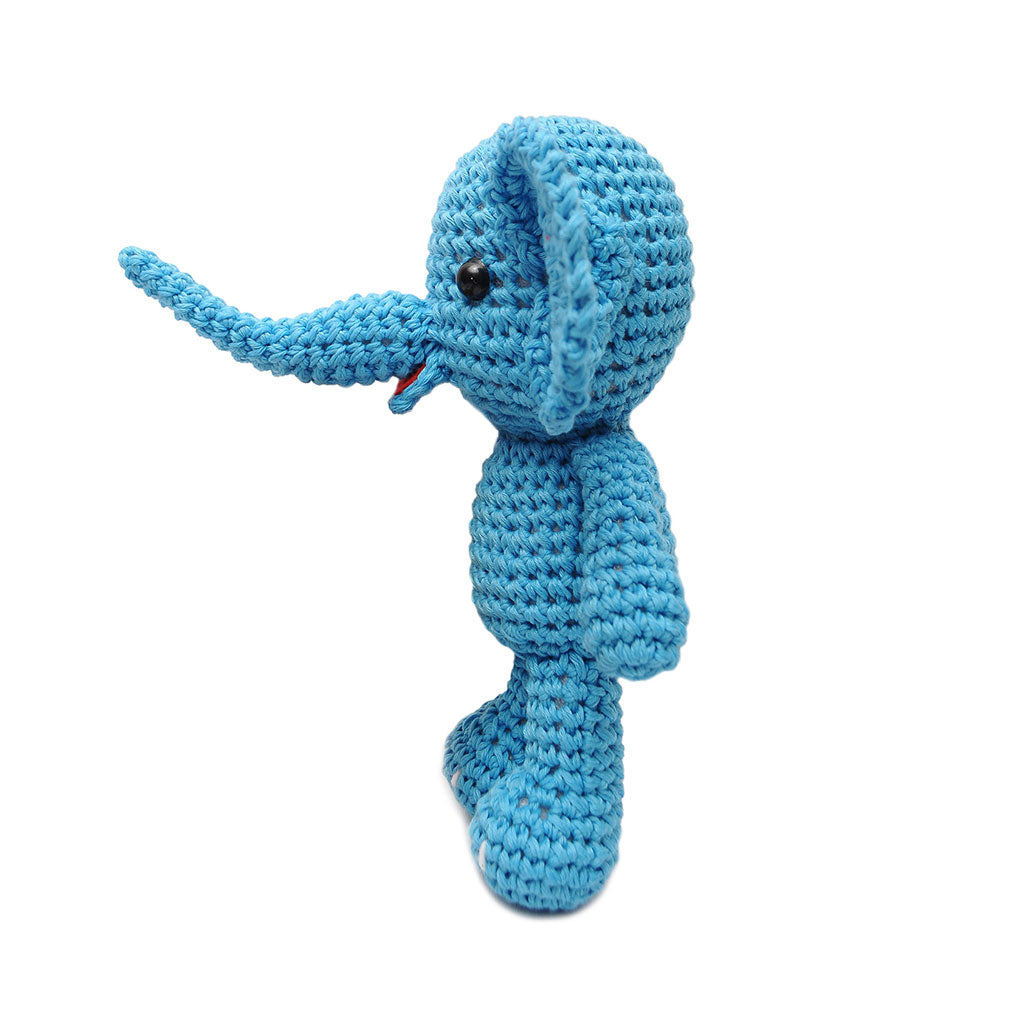 Blue;Pink Elephant Handmade Amigurumi Stuffed Toy Knit Crochet Doll VAC