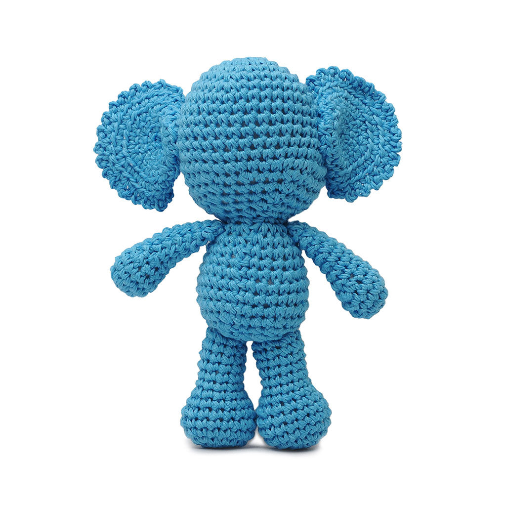 Blue;Pink Elephant Handmade Amigurumi Stuffed Toy Knit Crochet Doll VAC