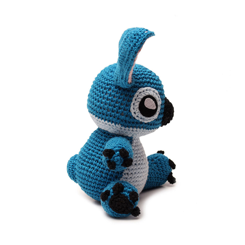 Blue Stitch Handmade Amigurumi Stuffed Toy Knit Crochet Doll VAC