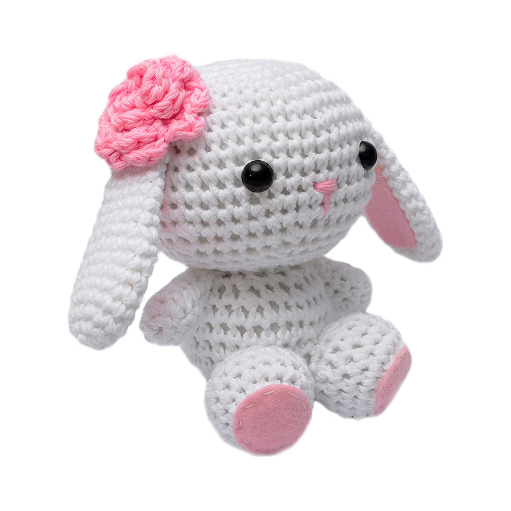 White Bunnies Handmade Amigurumi Stuffed Toy Knit Crochet Doll VAC