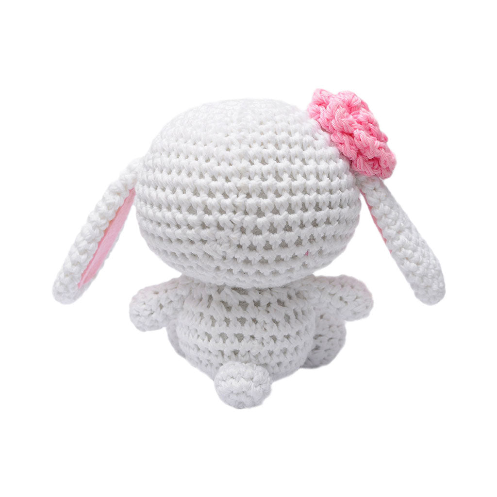 White Bunnies Handmade Amigurumi Stuffed Toy Knit Crochet Doll VAC