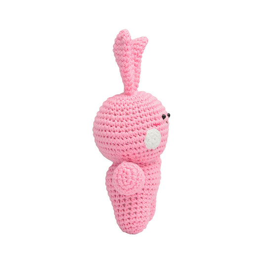 Pink Rabbit Handmade Amigurumi Stuffed Toy Knit Crochet Doll VAC