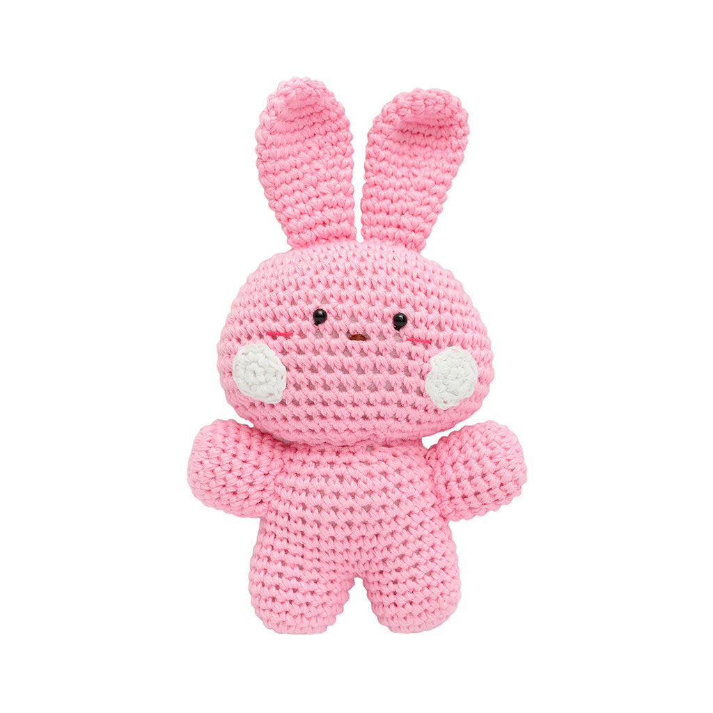 Pink Rabbit Handmade Amigurumi Stuffed Toy Knit Crochet Doll VAC