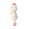Pink-White Chicken Handmade Amigurumi Stuffed Toy Knit Crochet Doll VAC