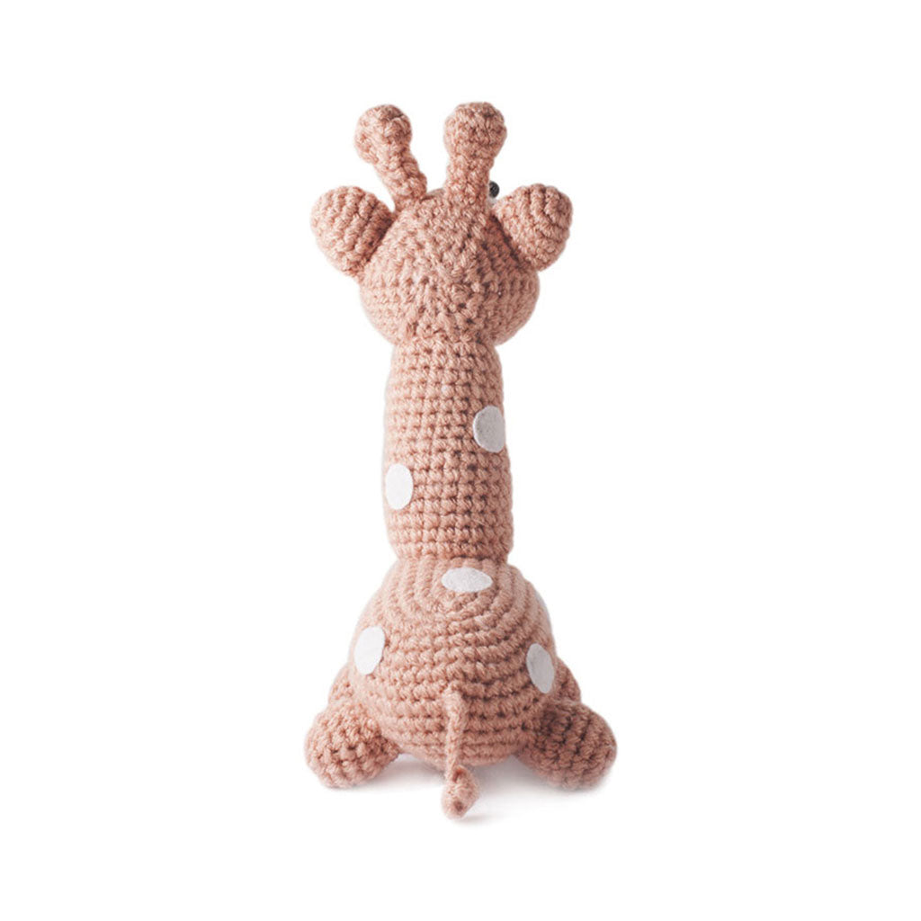 Light brown Giraffe Handmade Amigurumi Stuffed Toy Knit Crochet Doll VAC