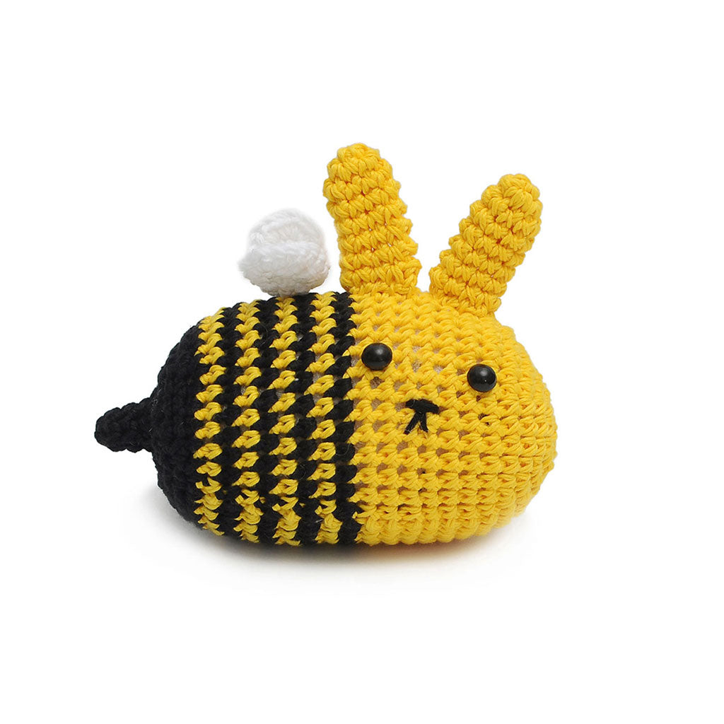 Yellow-Brown Bunnies Handmade Amigurumi Stuffed Toy Knit Crochet Doll VAC