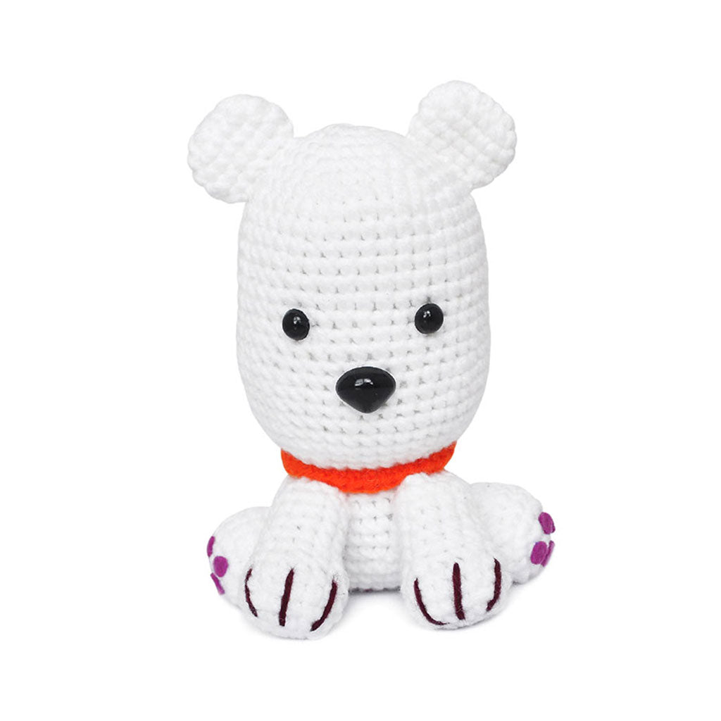 White Dogs Handmade Amigurumi Stuffed Toy Knit Crochet Doll VAC
