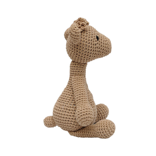Brown Alpaca Handmade Amigurumi Stuffed Toy Knit Crochet Doll VAC