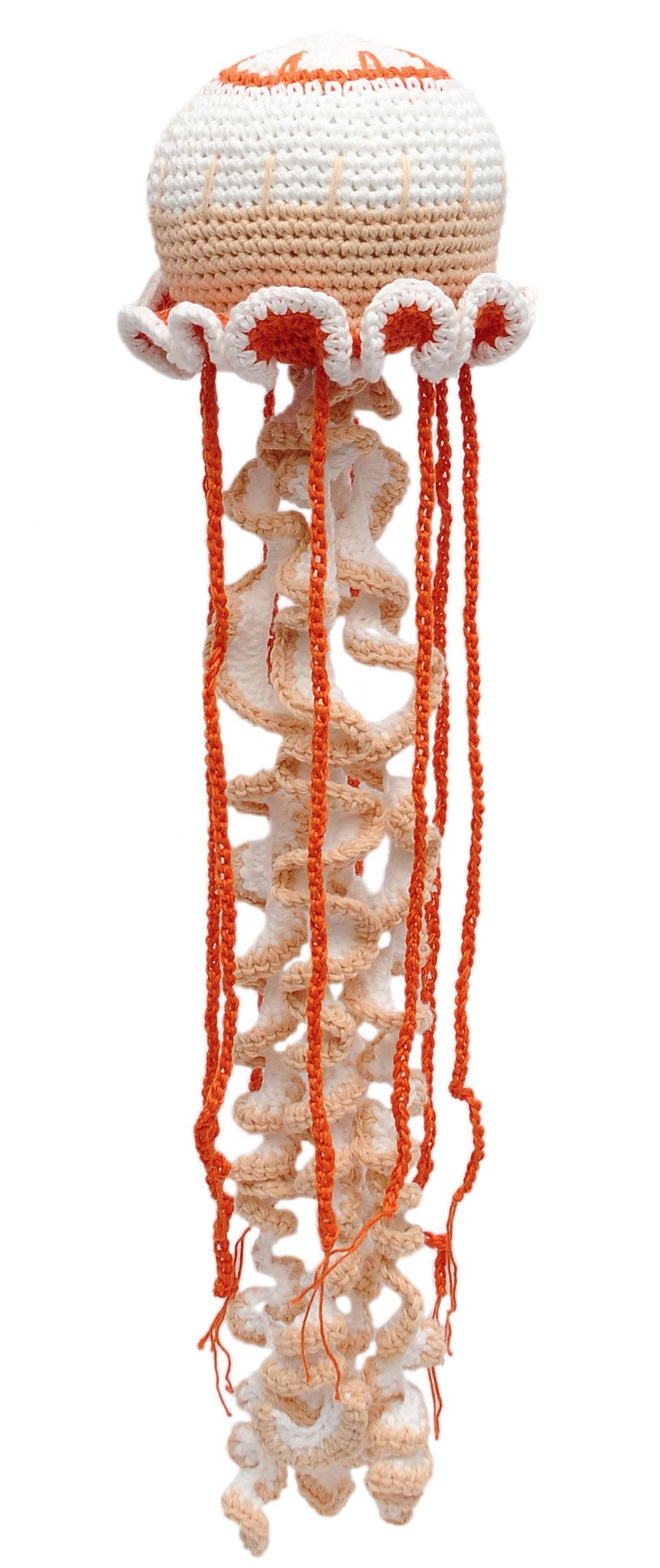 Pink;Blue;Orange Jellyfish Handmade Amigurumi Stuffed Toy Knit Crochet Doll VAC