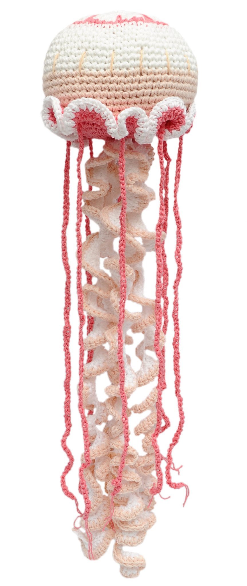 Pink;Blue;Orange Jellyfish Handmade Amigurumi Stuffed Toy Knit Crochet Doll VAC